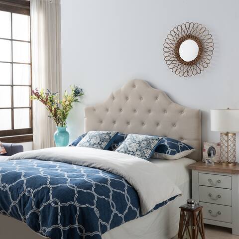 Marlen Adjustable Full/ Queen Tufted Fabric Headboard by Christopher Knight Home