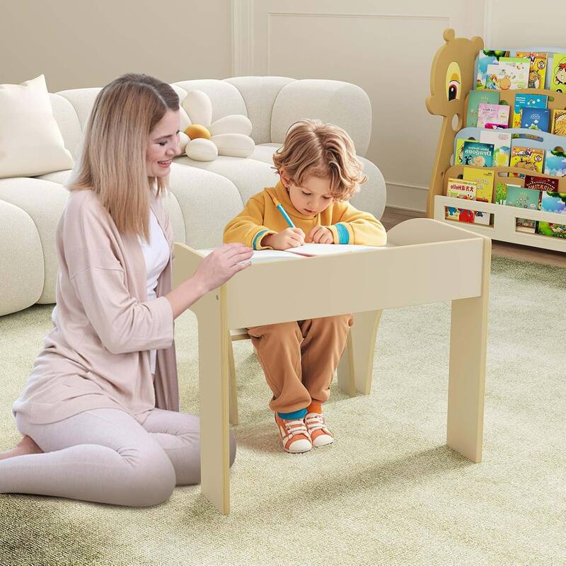 Kids Table＆Chairs Montessori Weaning Wooden Desk＆Chair