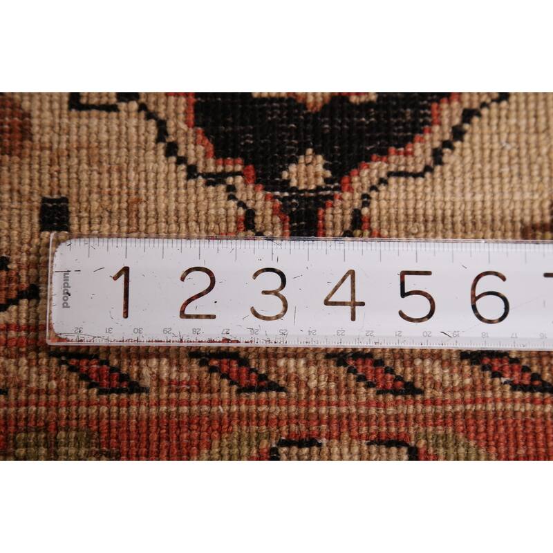 Hand Knotted Oriental 100% Wool Carpet Traditional All-Over Black Peshawar Area Rug - 10' 0'' X 7' 10''