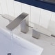 preview thumbnail 1 of 5, Eviva Moderna 2-Handle Waterfall Widespread Bathroom Faucet with Deckplate Included in Brushed Nickel