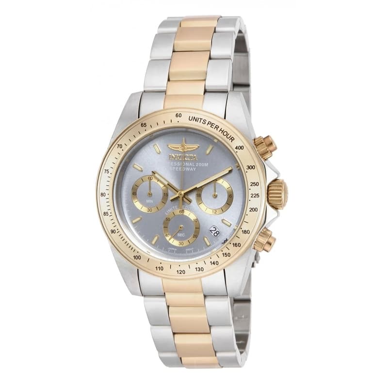 Invicta Men's ILE9212A Speedway Quartz Chronograph Charcoal Dial Watch - Gray