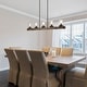 preview thumbnail 5 of 12, The Gray Barn Farmhouse 5-Light Wood Linear Chandelier Glass Island Lights - L42.9"xW4.7"xH7.5"