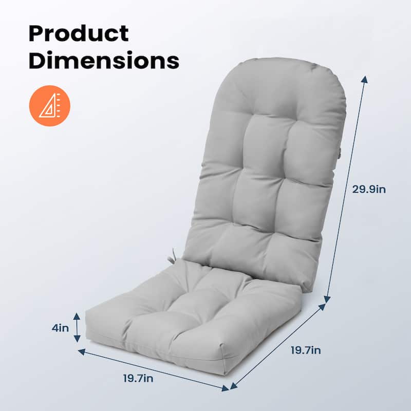 Outdoor Adirondack Chair Cushion Rocking Chair Cushions Thickened Patio Chair Pad with Sunbrella