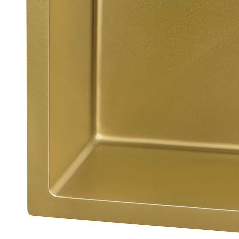 Ruvati 33 x 22 inch Satin Matte Gold Stainless Steel Topmount Kitchen Sink Single Bowl - - 8' x 11' - 8' x 11'