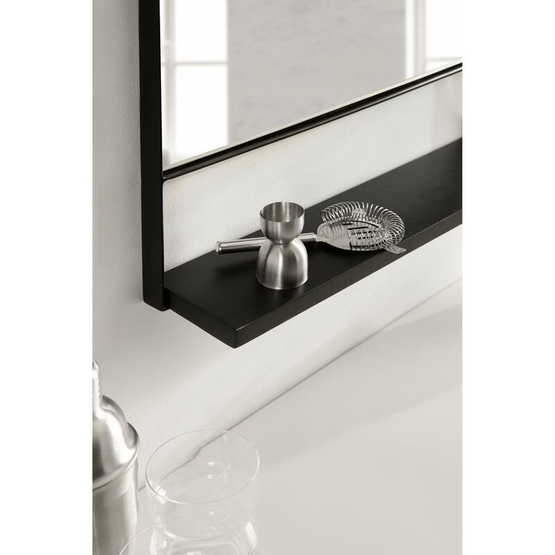 Kate and Laurel Chadwin Wall Mirror with Shelf