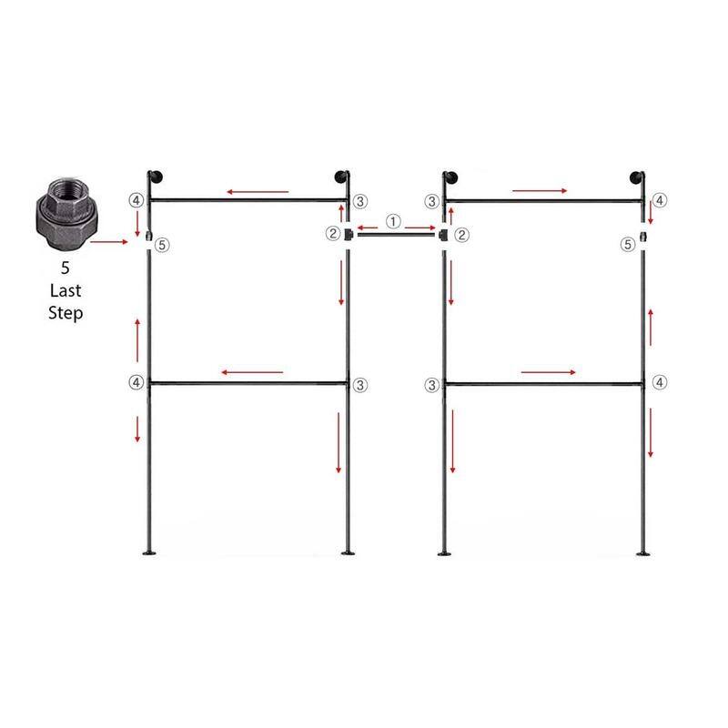 Industrial Pipe Clothing Rack