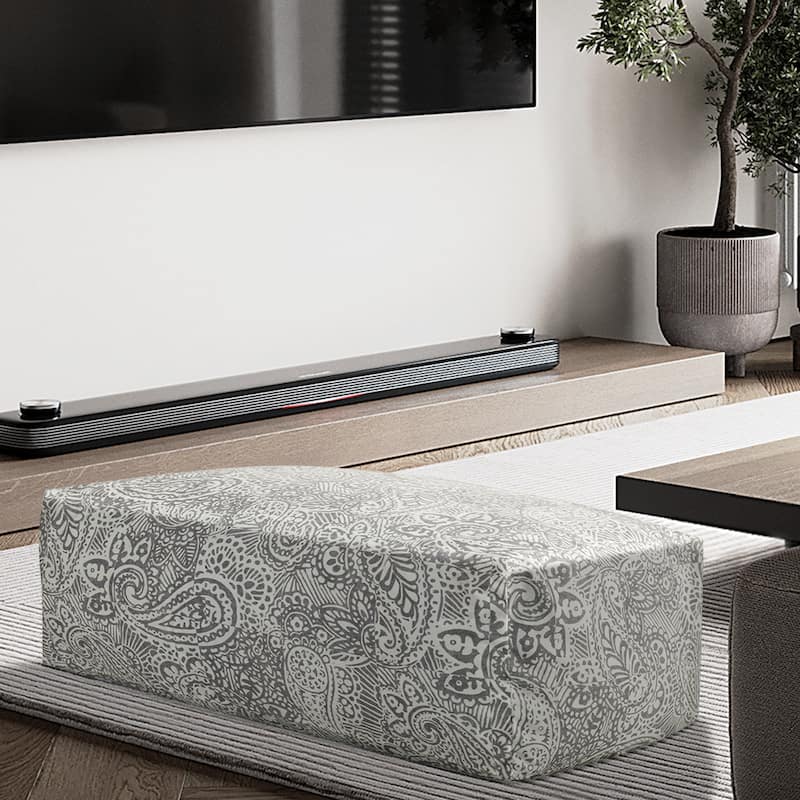 CraftPorch Glam 42 Inch Velvet Upholstered Pouf