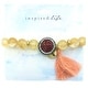 preview thumbnail 2 of 6, Inspired Life Beaded Tassel and Stone Message Bracelet by Danielle Nicole