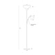preview thumbnail 4 of 2, Brightech Sky Dome Plus 72 in. Antique Brass Industrial 2-Light 3-Way Dimming LED Floor Lamp with 2 White Plastic Bowl Shades