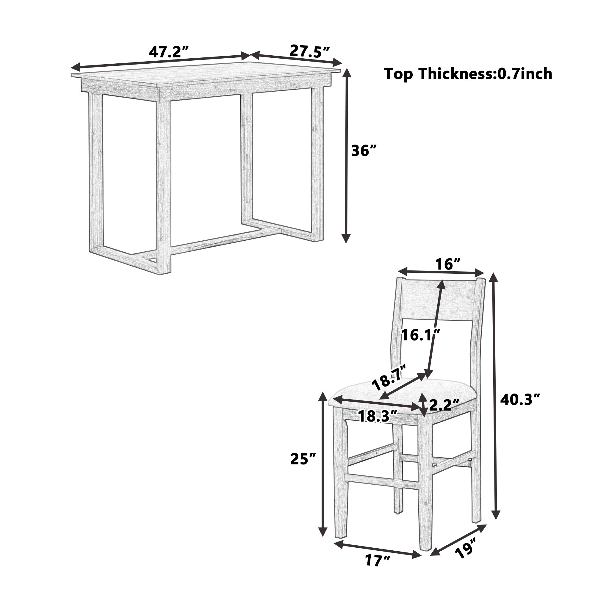 Height Restaurant Table And Chair Standard Size Chair Standard