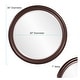 preview thumbnail 6 of 5, Allan Andrews Round Brown Wood Framed Wall & Accent Mirror - 36"D