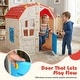 preview thumbnail 8 of 18, Costway Outdoor Kids Playhouse with Openable Door Windows for Home - See Details