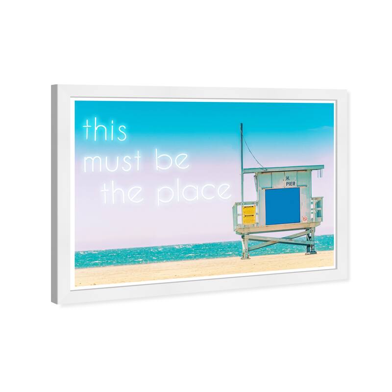 Wynwood Studio Prints Nautical and Coastal Must Be The Place Blue and Turquoise Nautical & Coastal Wall Art Canvas Print