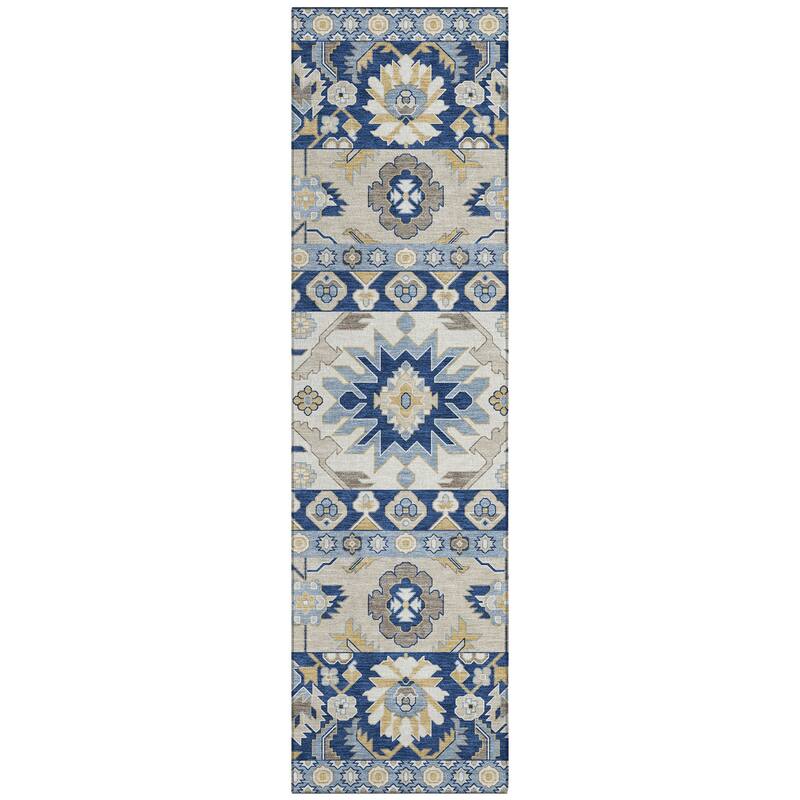 Machine Washable Indoor/ Outdoor Traditional Aspen Chantille Rug