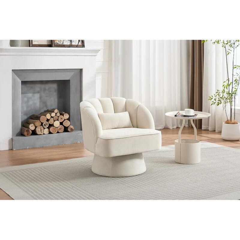 Modern Swivel Barrel Accent Chair
