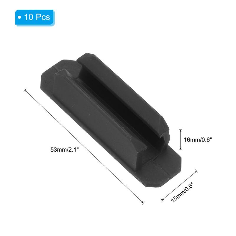 Pen Holder for Desk, 10 Pack Adhesive Pencil Holders Pencil Holder - Black
