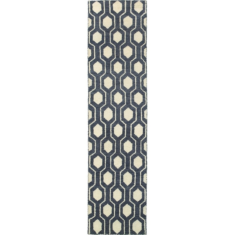Vista Home Handmade Wool Geometric Odgee Trellis Area Rug