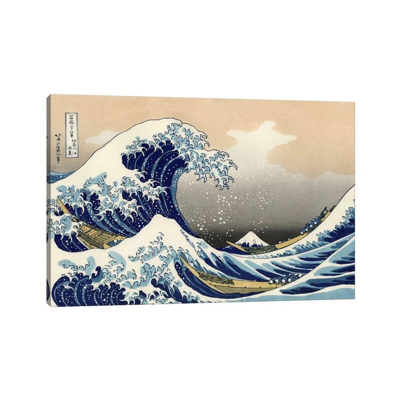 iCanvas "The Great Wave at Kanagawa, 1829" by Katsushika Hokusai Canvas Print