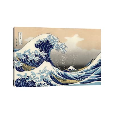 iCanvas "The Great Wave at Kanagawa, 1829" by Katsushika Hokusai Canvas Print