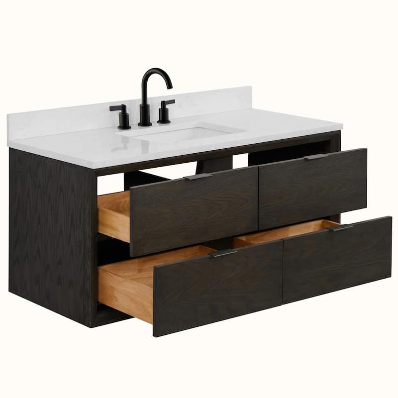 Legion Furniture WH25 Solid Wood Contemporary Bathroom Vanity with 1" thick Artificial top