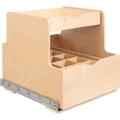 Hardware Resources ROBTD21 21" Wood Kitchen Cabinet Rollout Double