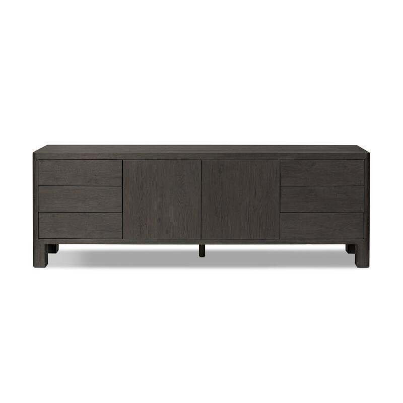 Marie Media Console-Smoked Black Oak Veneer