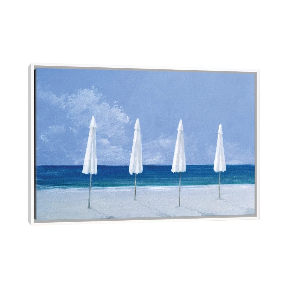 iCanvas "Beach Umbrellas" by Lincoln Seligman Framed Canvas Print