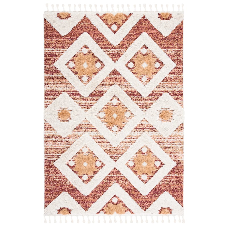 SAFAVIEH Moroccan Tassel Shag Nanke 2-inch Thick Rug