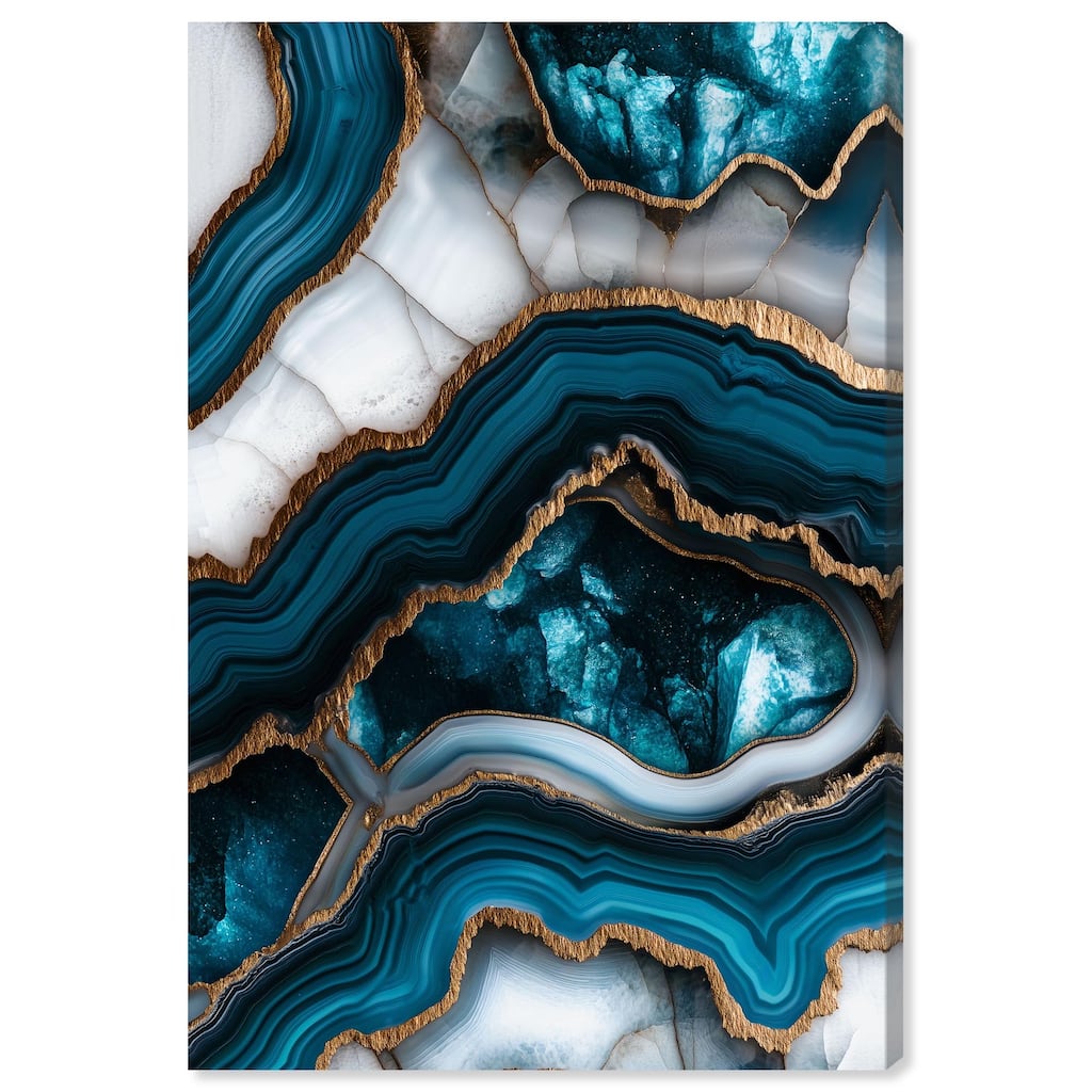 Teal Tectonic III Canvas by Art Remedy, Gallery Wrapped