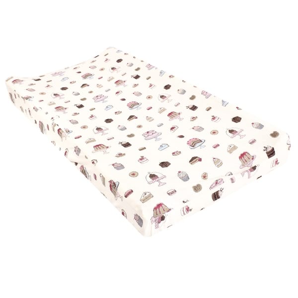 slide 1 of 1, Hudson Baby Infant Girl Changing Pad Cover, Sweet Bakery, One Size - Sweet Bakery Cotton - Sweet Bakery