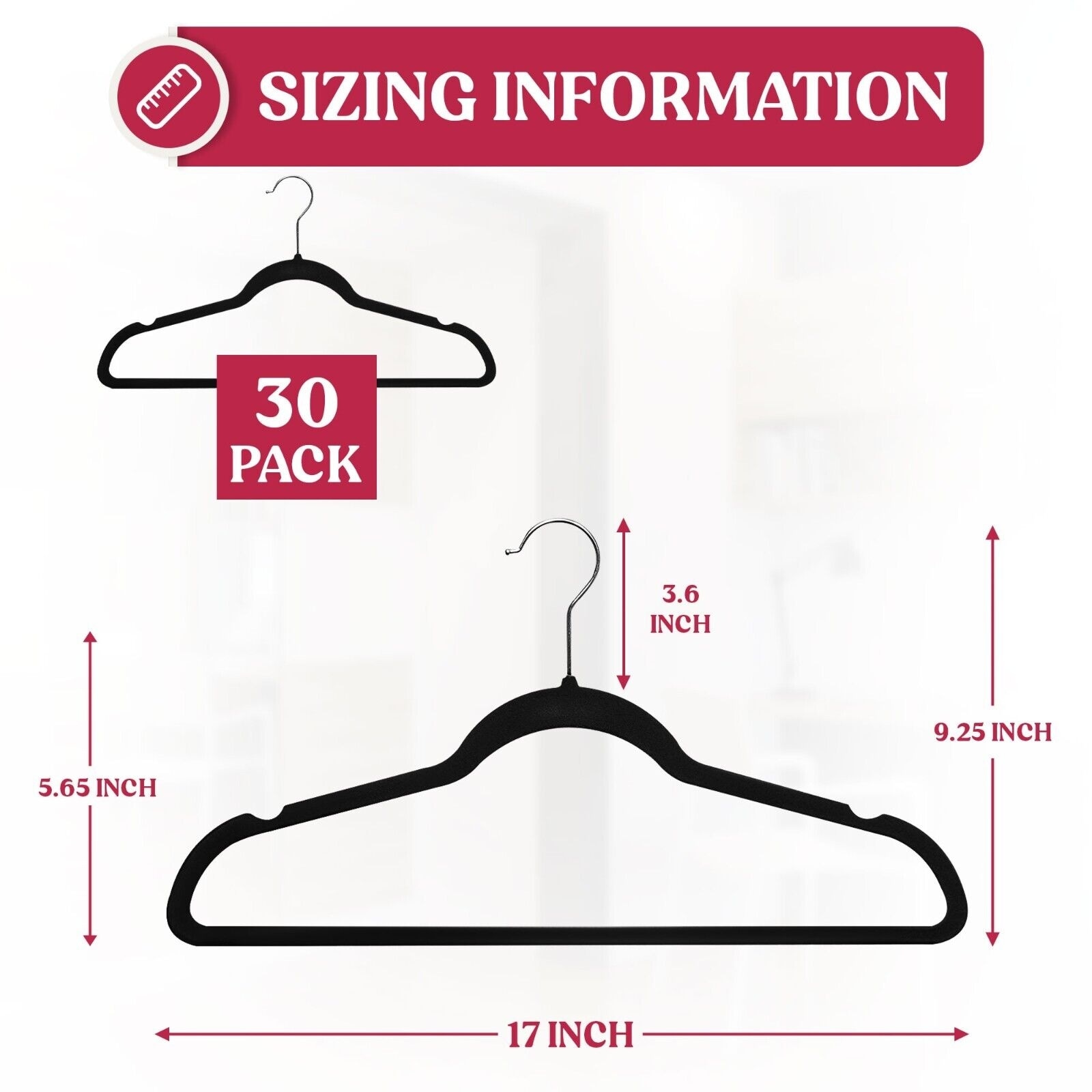 Velvet Hangers Heavy Duty Hangers Sets 30/50/60/100 Pack, Clothes Hangers -  Bed Bath & Beyond - 22729374