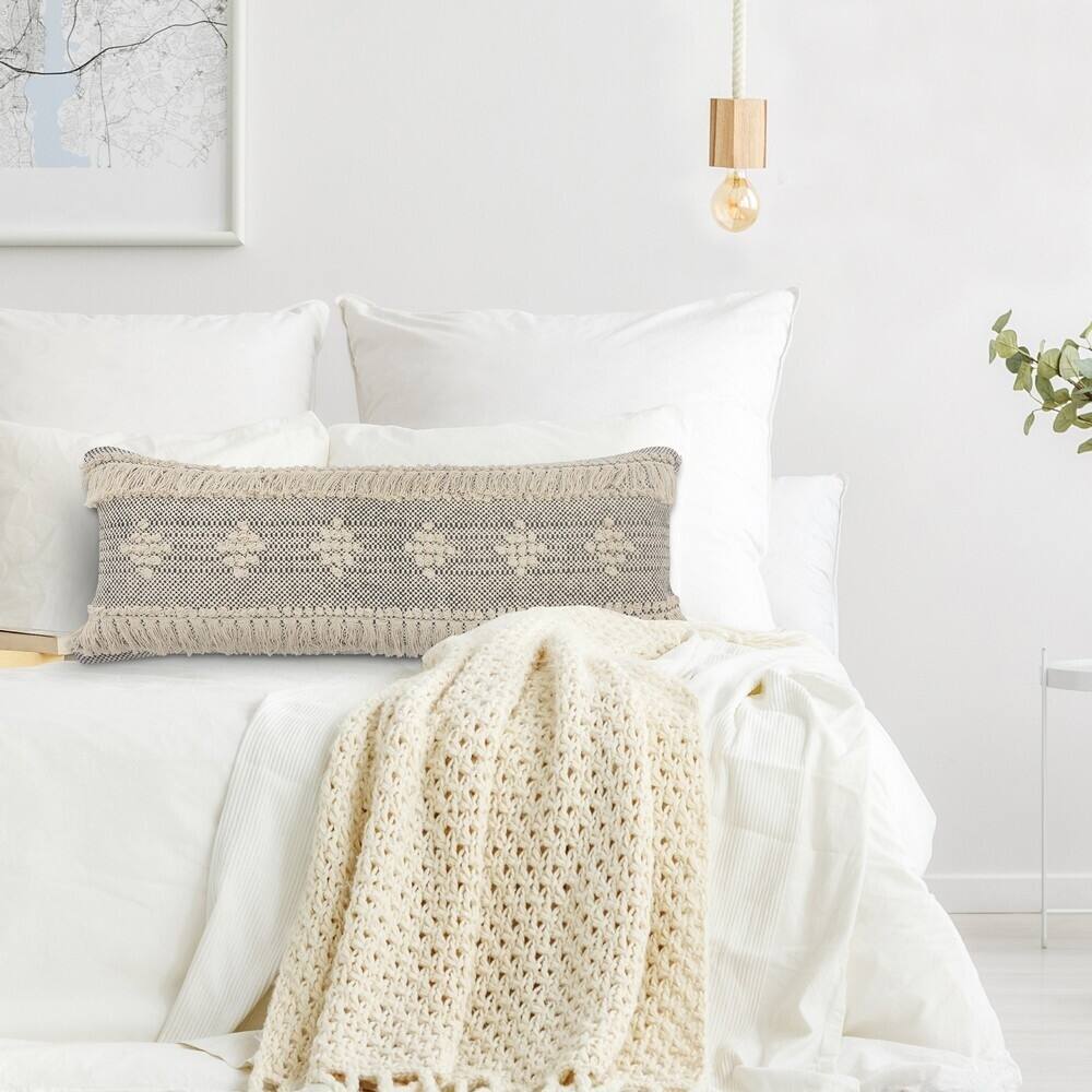 Sevita Diamond Overtufted Cotton Indoor Throw Pillow 20 inch