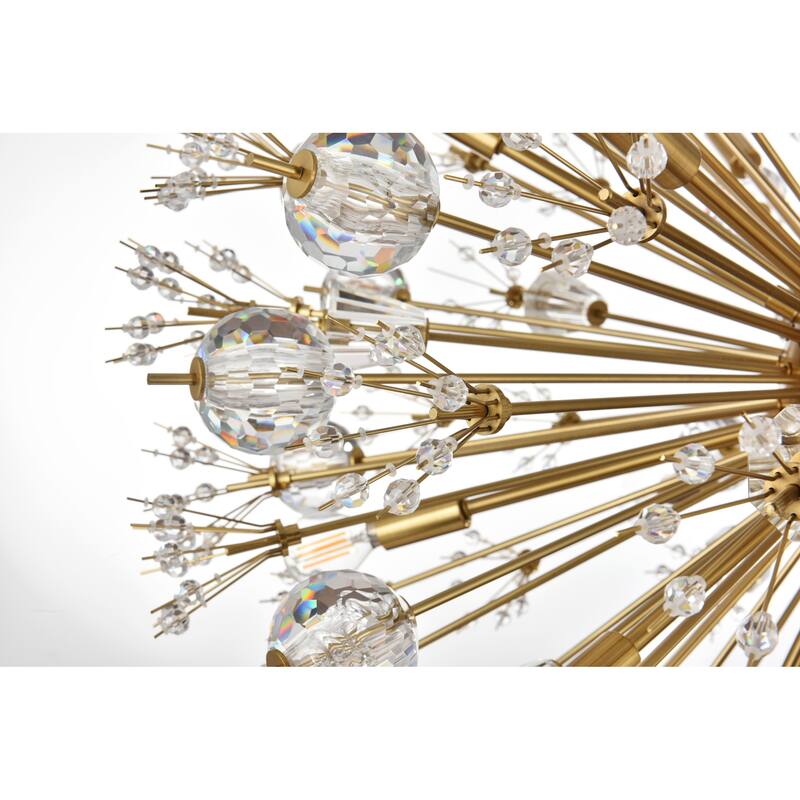 Elegant Lighting 2500G44L3 Vera 74 Light 44" Wide Crystal Sputnik