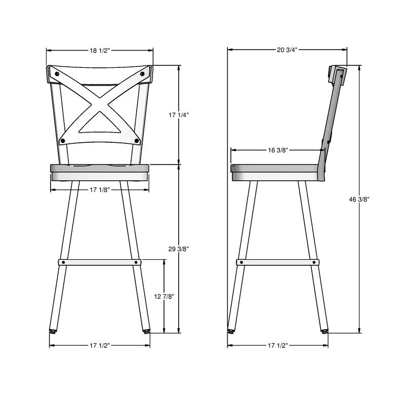 Amisco Jasper Swivel Counter and Bar Stool