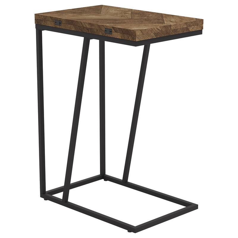 Carly Expandable Engineered Wood C-Shaped Side Table