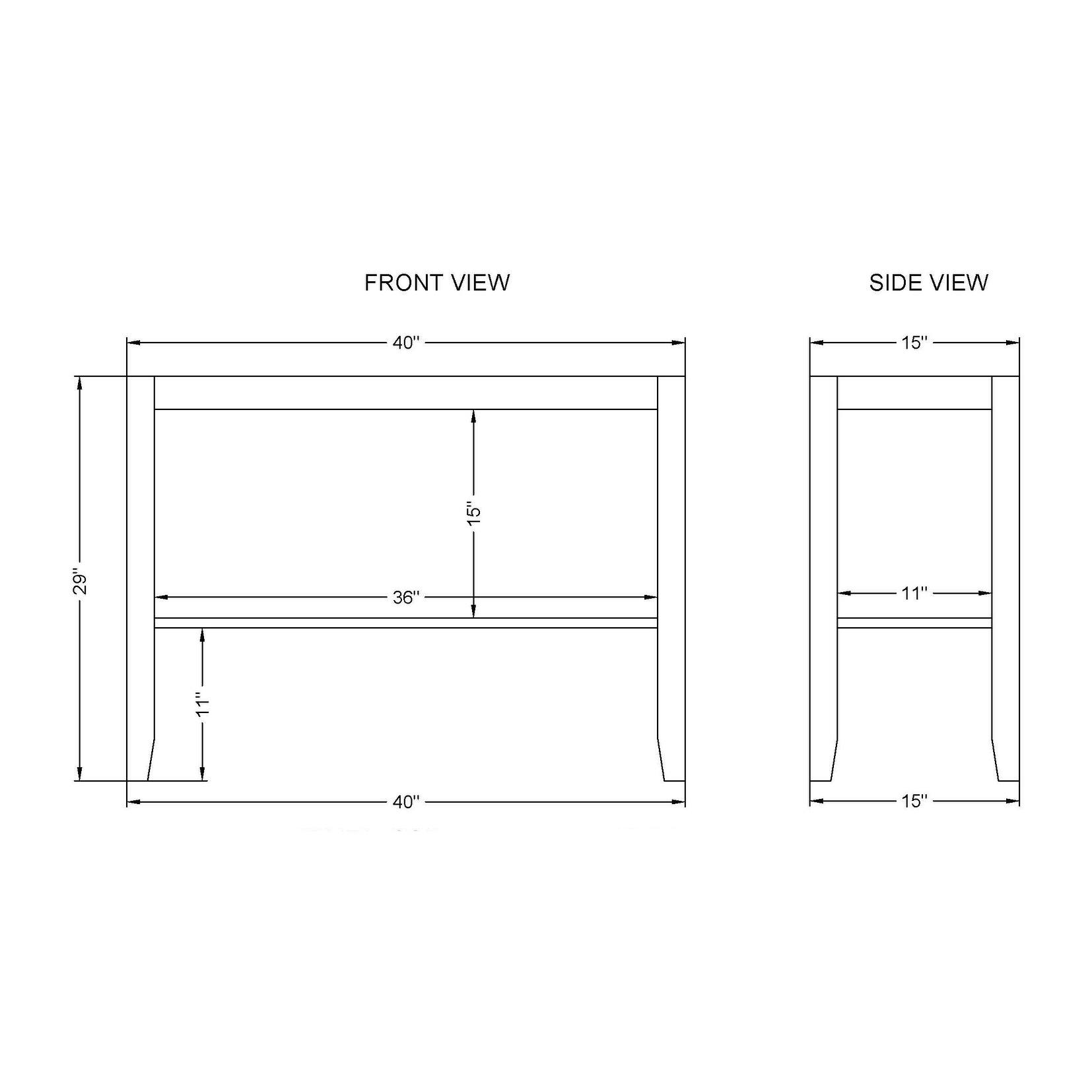 The Gray Barn Enchanted Acre Faux Concrete and Wood Sofa Console Table