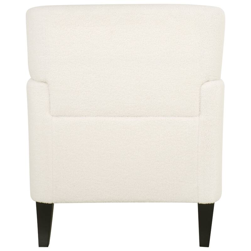Modern 35.25" Upholstered Arm Chair with Birch Wood Legs amd Tufted Backrest for Living Room