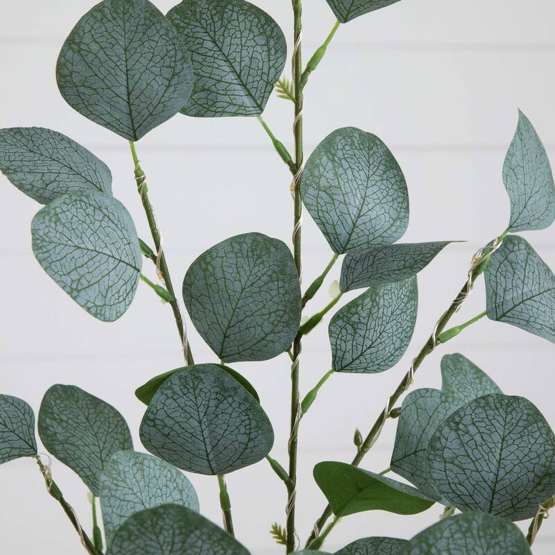 Pre-Lit Eucalyptus Artificial Tree - 2' - Warm White LED Lights