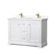 Option White / White Cultured Marble Top / Brushed Gold