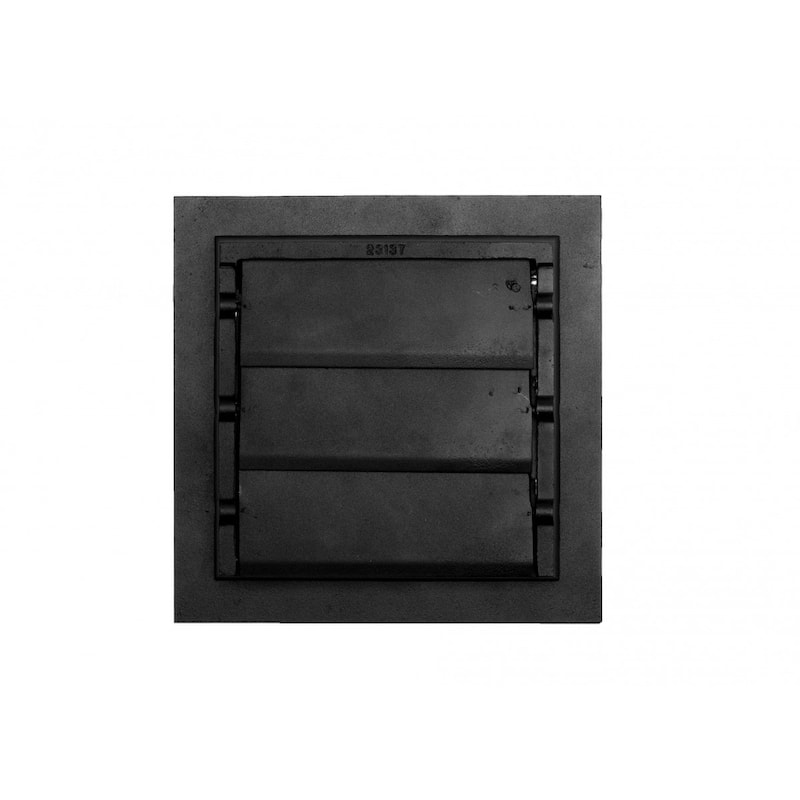 Black Floor Air Vent Heat Register with Louver Cast Aluminum Vintage Rustic Upscale Design 8" x 8" Renovators Supply