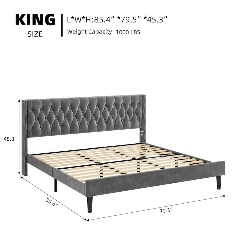 Upholstered Platform Bed
