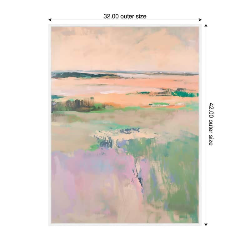 Kate and Laurel Sylvie Pastel Horizon II Framed Canvas by Amy Lighthall