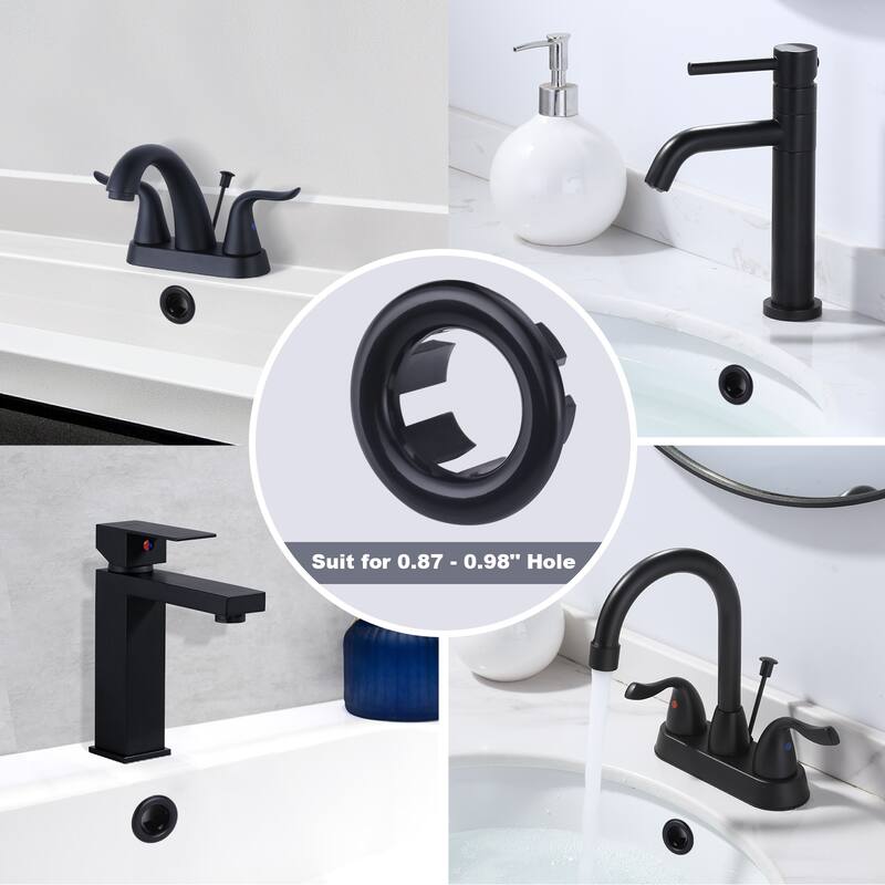 WOWOW 1.2 in. Sink Basin Trim Overflow Cover (6-Pack)