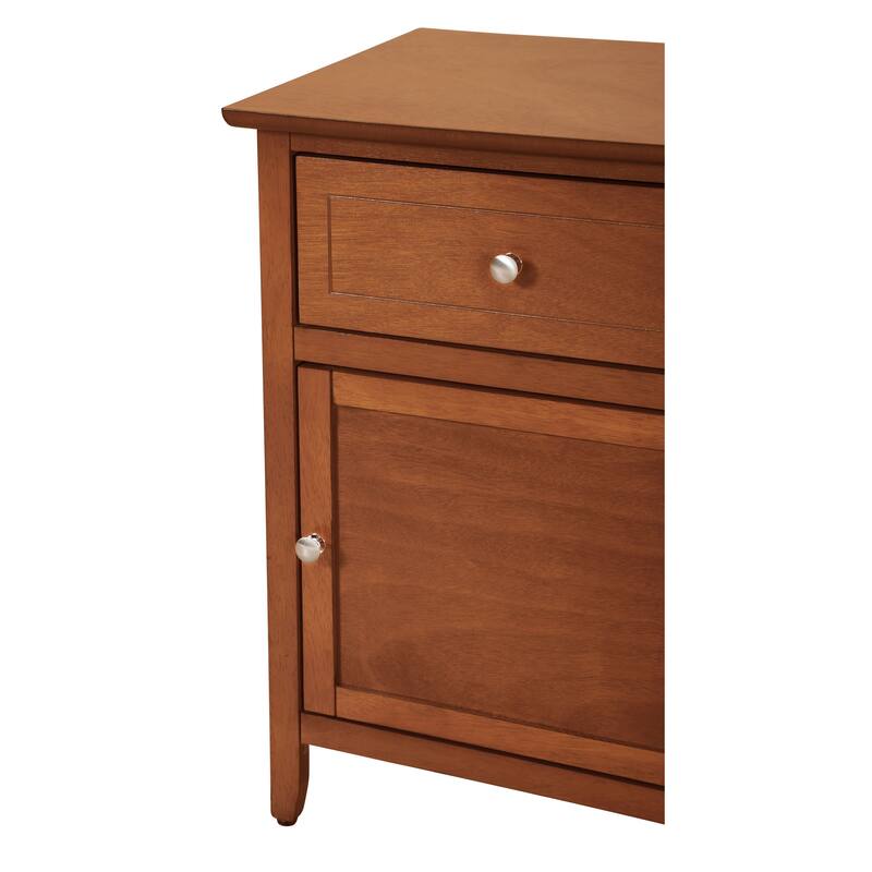 Izzy 1-drawer and Cabinet Wooden Nightstand