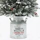 preview thumbnail 7 of 7, Pre-Lit LED 5ft Snow Flocked Artificial Christmas Tree with Red Berries and Metal Pot - 60" H x 25.5" W x 25.5" D