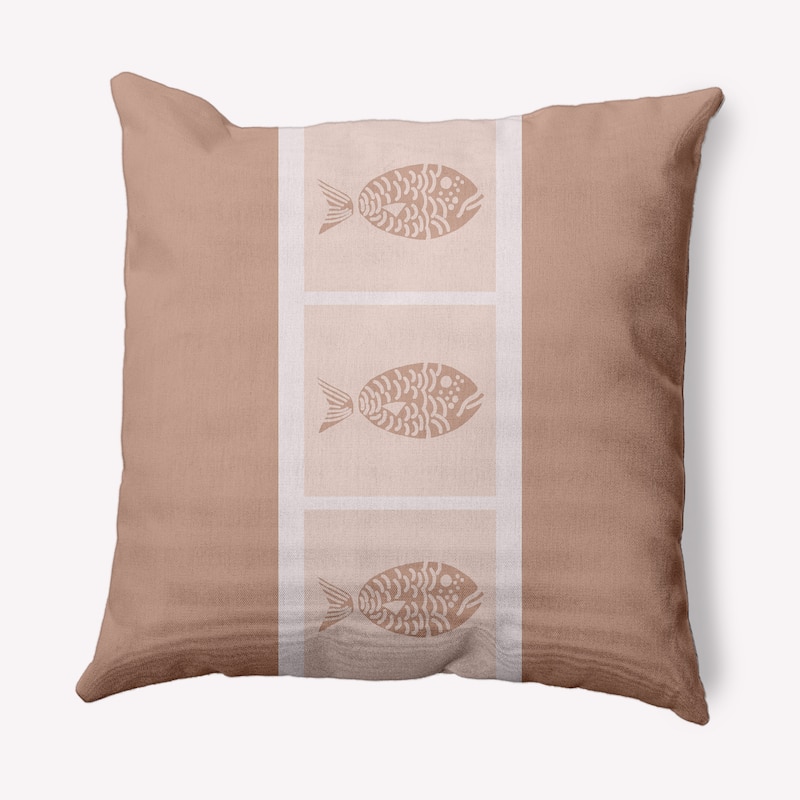 Fish Chips Nautical Decorative Indoor Pillow - Mauve - 16" x 16"