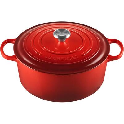 Le Creuset Enameled Signature Round Dutch Oven, 9 qt - Cerise
