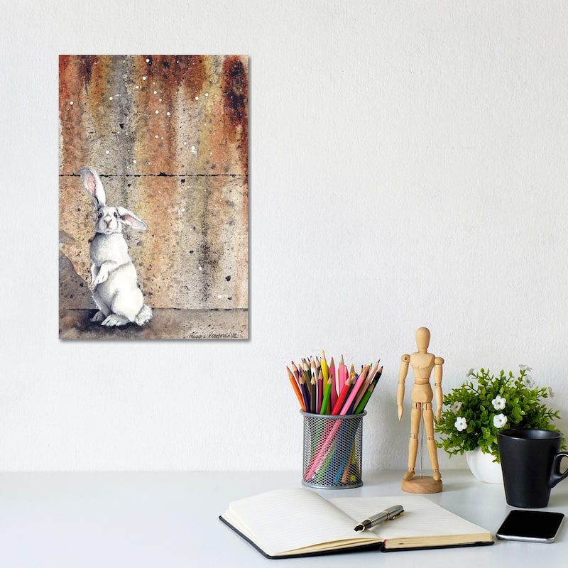 iCanvas "Concrete Bunny" by Maggie Vandewalle Canvas Print - 12x8x0.75