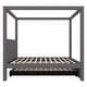 preview thumbnail 34 of 46, Upholstered Canopy Platform Bed with Trundle and Storage Drawers