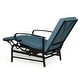 preview thumbnail 6 of 51, Outdoor Cushioned Chaise Lounge Adjustable Patio Reclining Lounge Chair, Recliner Lounge Chair & Bistro Table Set